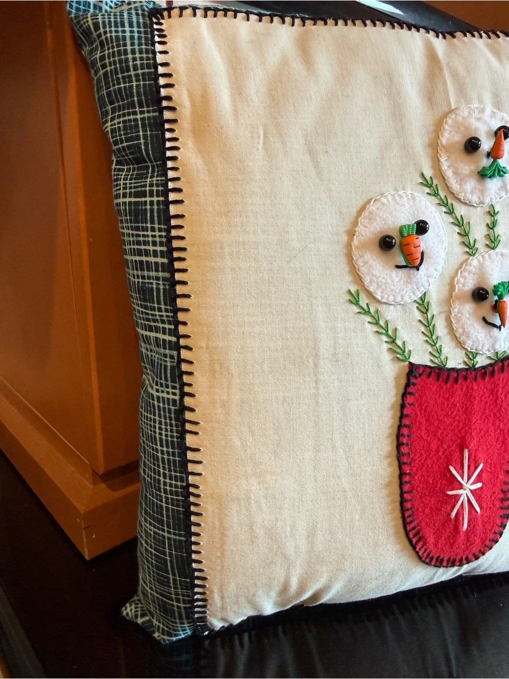 Holiday Red Mitten Decorative Pillow - Home Holiday